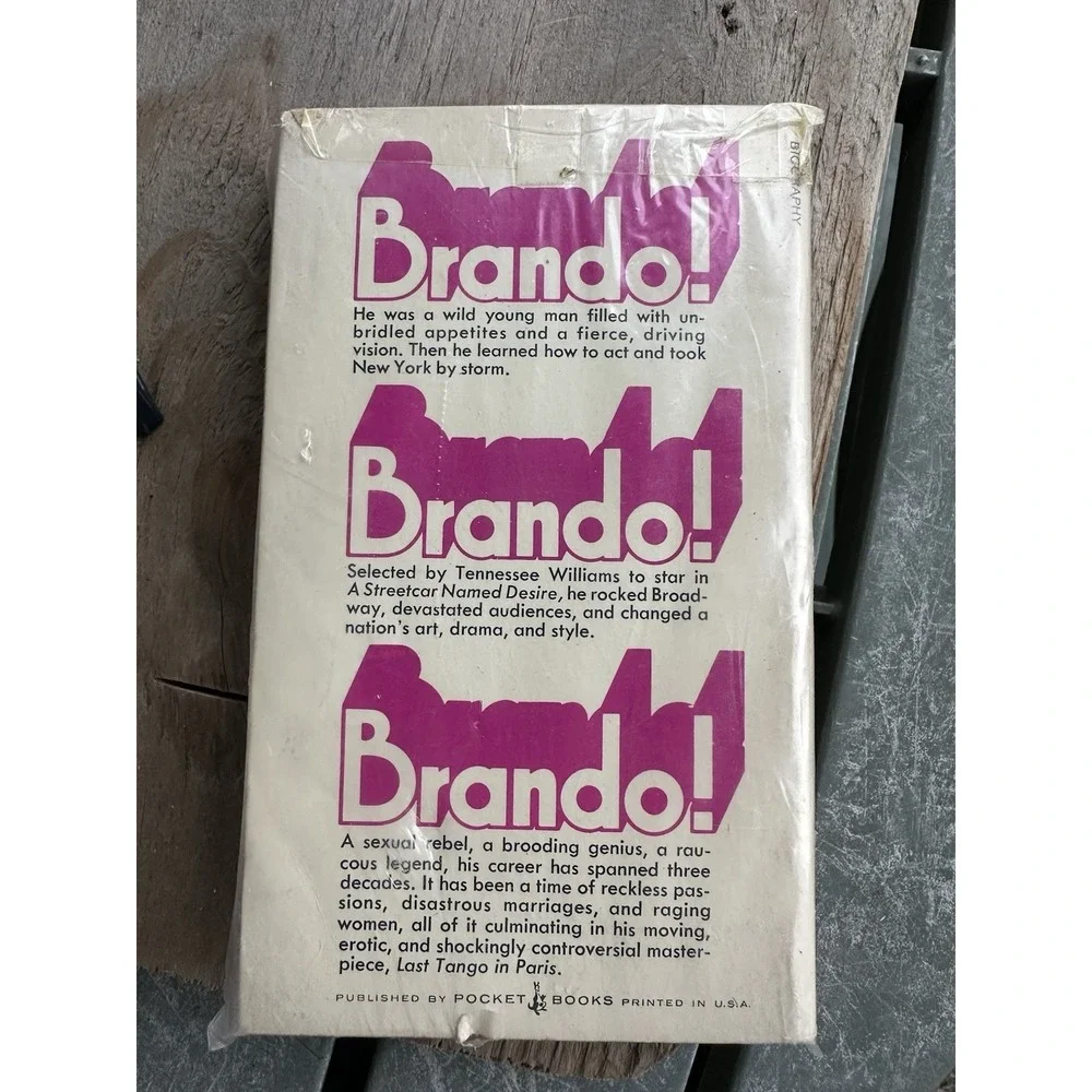 Brando! by Gary Carey 1973 Pocket Books Godfather‎ Last Tango in Paris Streetcar